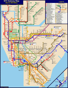 New York metro kaart subway map
