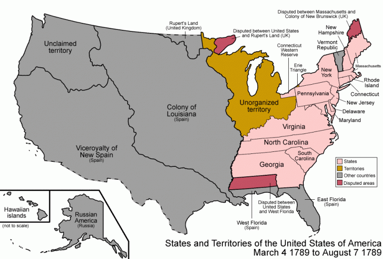 De ontwikkeling van de Verenigde Staten van Amerika in een gifje